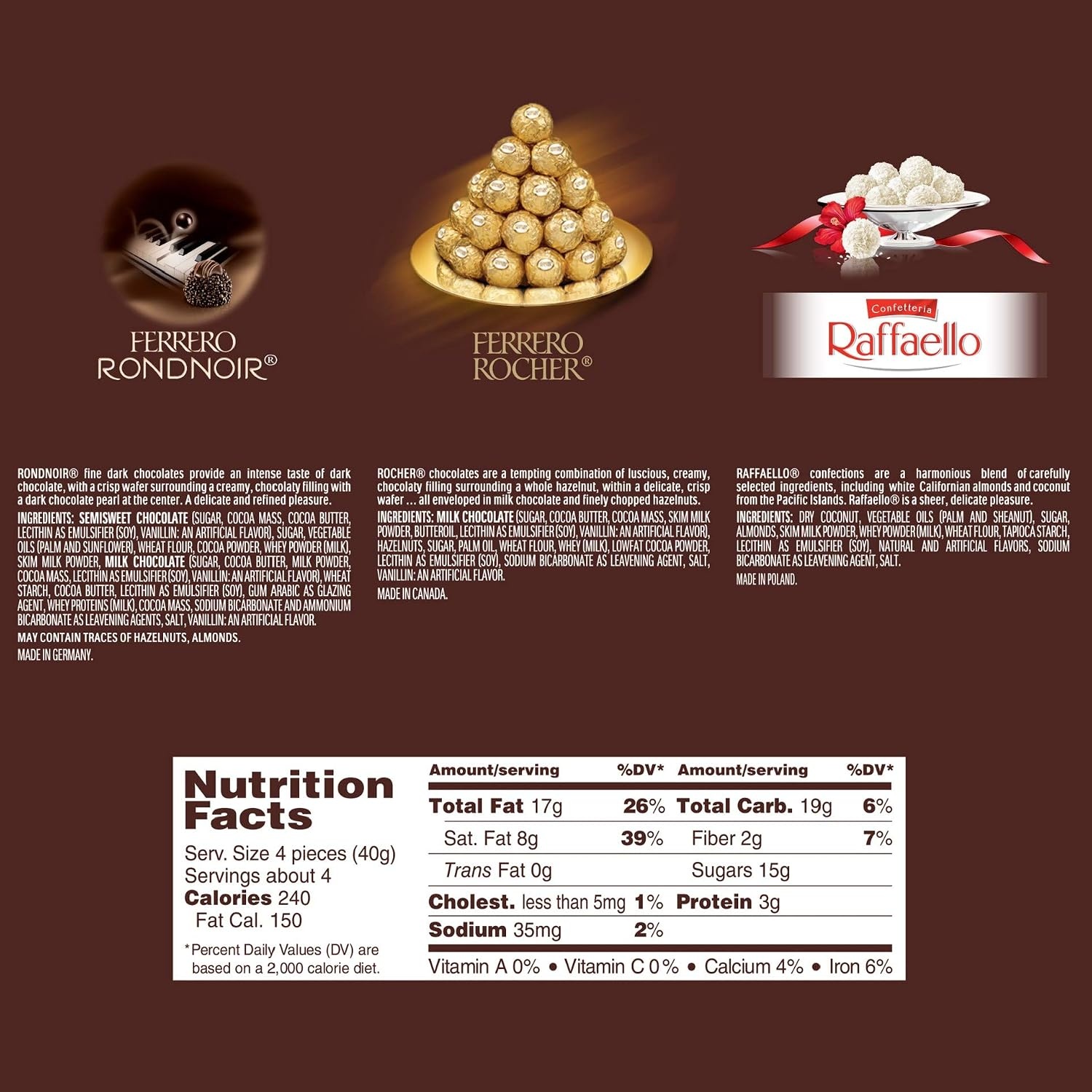 image:imageFerrero Collection Assorted Chocolate Candy Gift Box 12 Ct 46 ozClassic