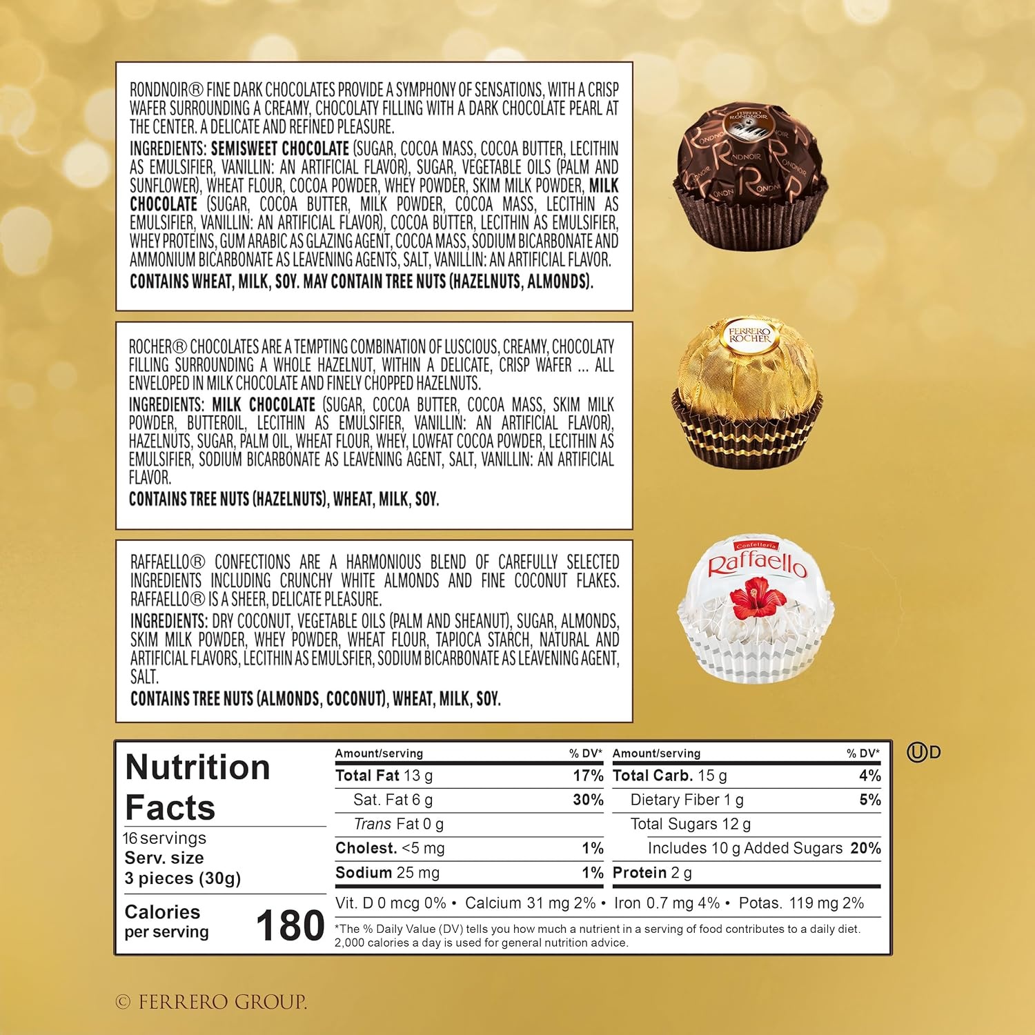 image:imageFerrero Collection Assorted Chocolate Candy Gift Box 48 Ct 182 oz48 Count Pack of 4