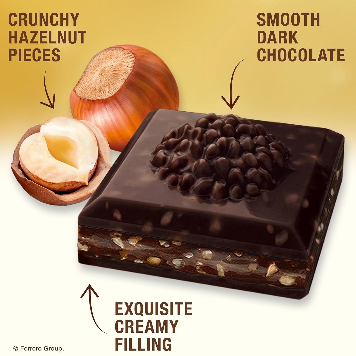 image:imageFerrero Rocher 70 Dark Chocolate Candy Bars Cocoa Hazelnut Filling 8 Ct31 Ounce Pack of 8