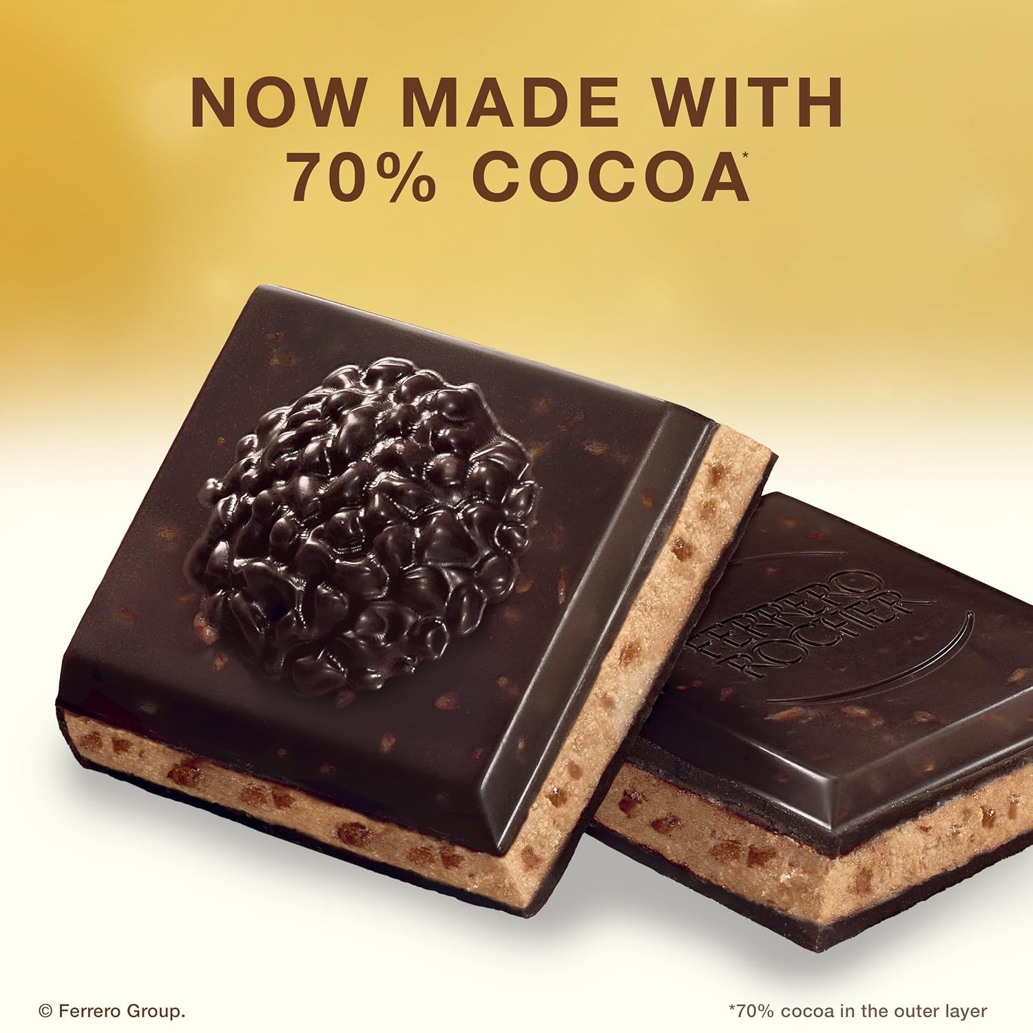 image:imageFerrero Rocher 70 Dark Chocolate Candy Bars Salted Caramel Hazelnut 8 Ct31 Ounce Pack of 8