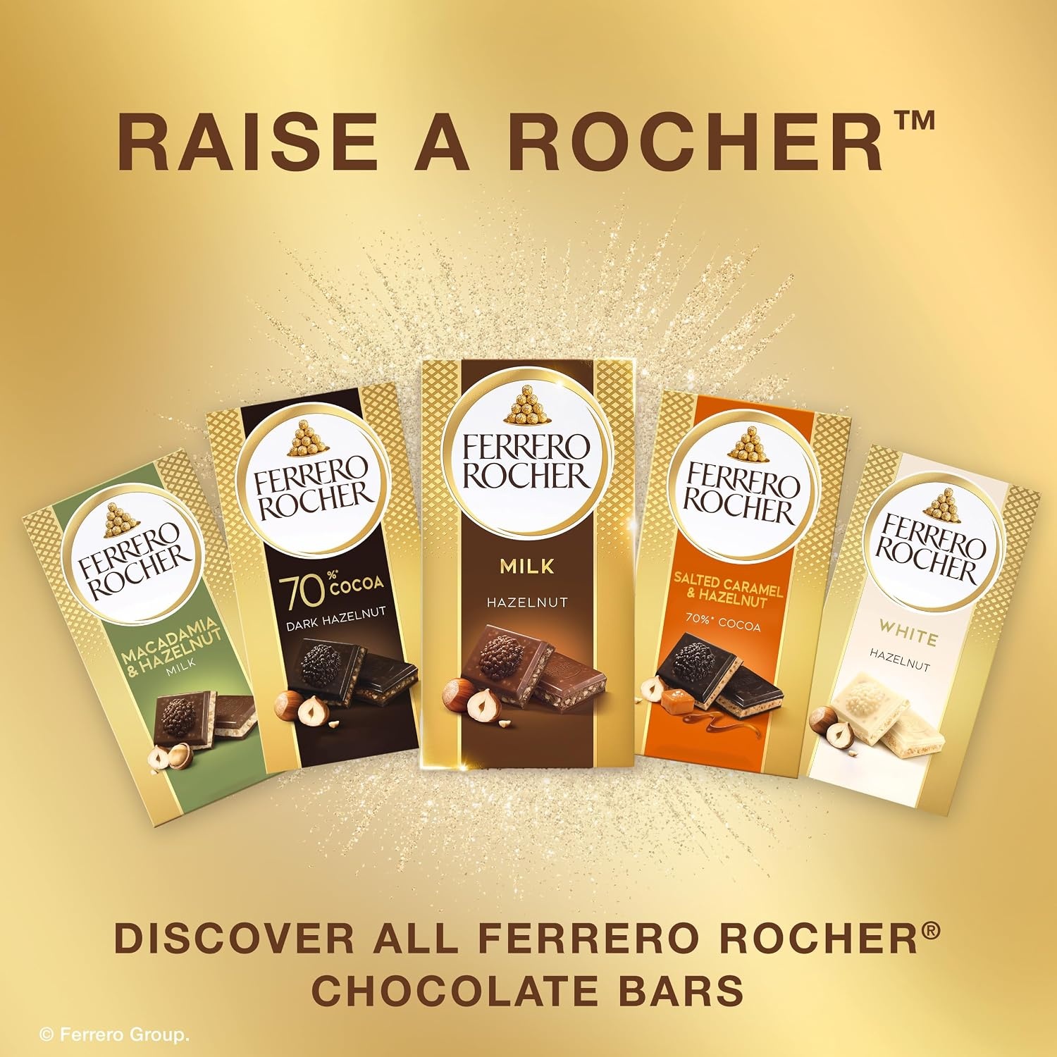 image:imageFerrero Rocher 70 Dark Chocolate Candy Bars Salted Caramel Hazelnut 8 Ct31 Ounce Pack of 8