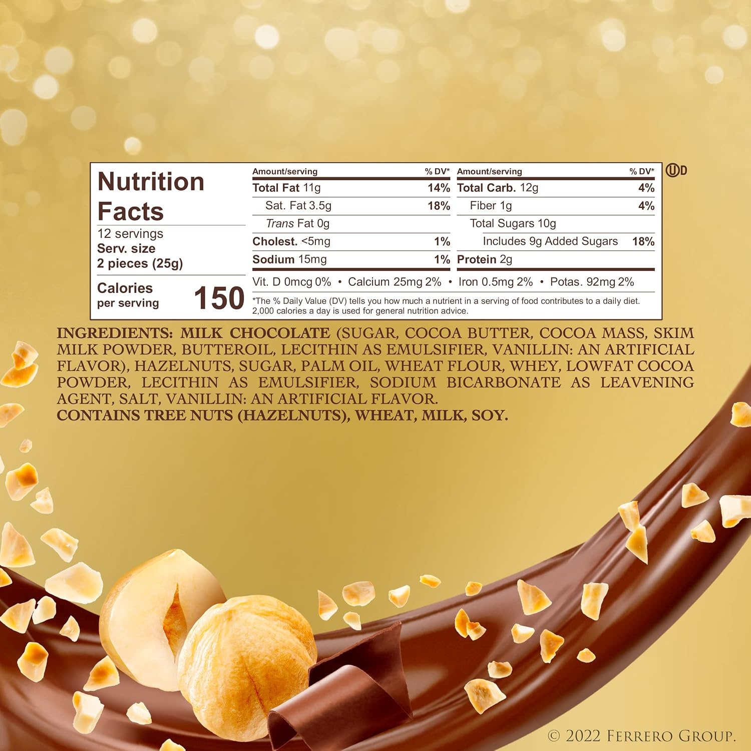 image:imageFerrero Rocher Chocolate Candy Hazelnut Milk Chocolates 24 Ct 106 oz24 Count Pack of 2