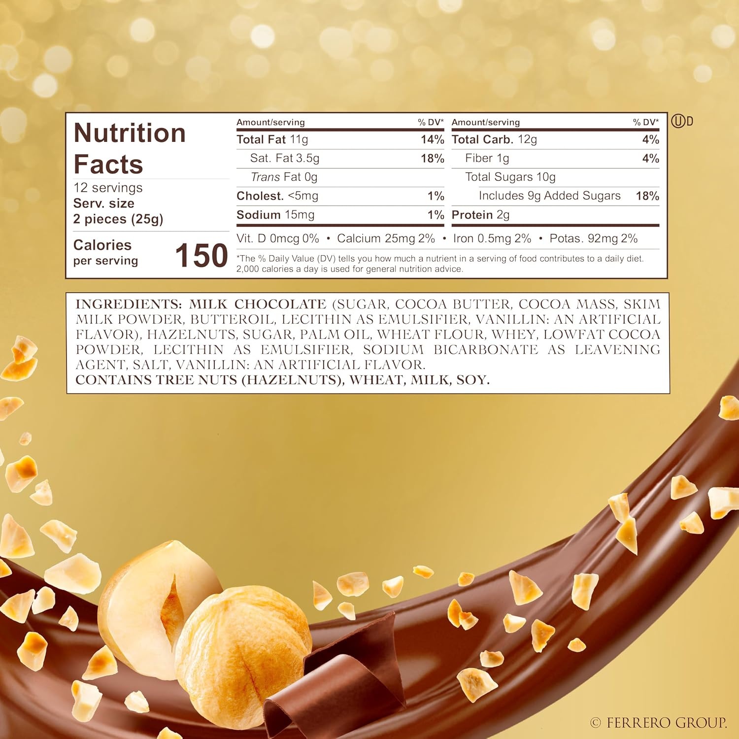 image:imageFerrero Rocher Chocolate Candy Hazelnut Milk Chocolates 24 Ct 106 oz24 Ounce Pack of 1
