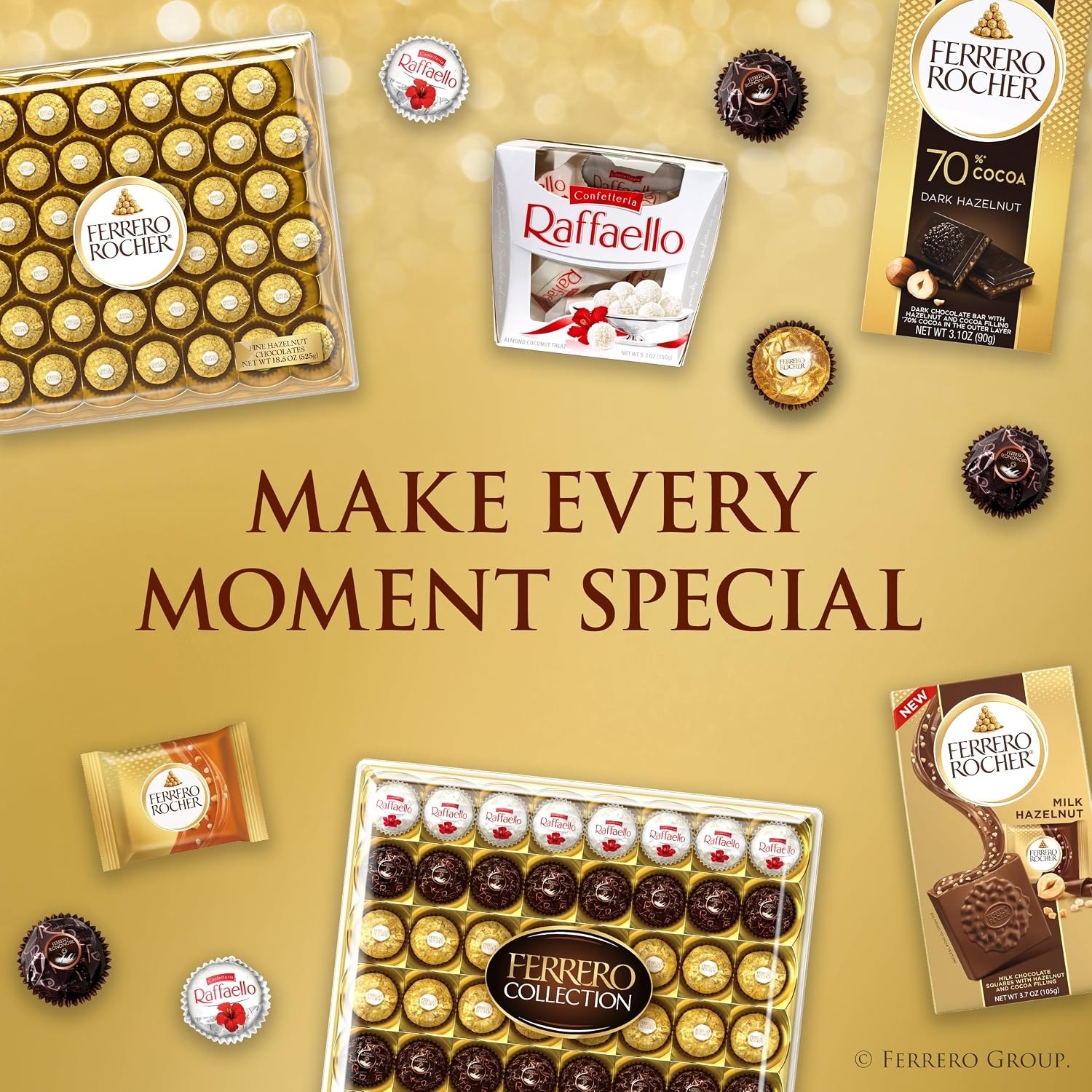 image:imageFerrero Rocher Hazelnut Milk Chocolate Gift Box 30 Count 132 oz