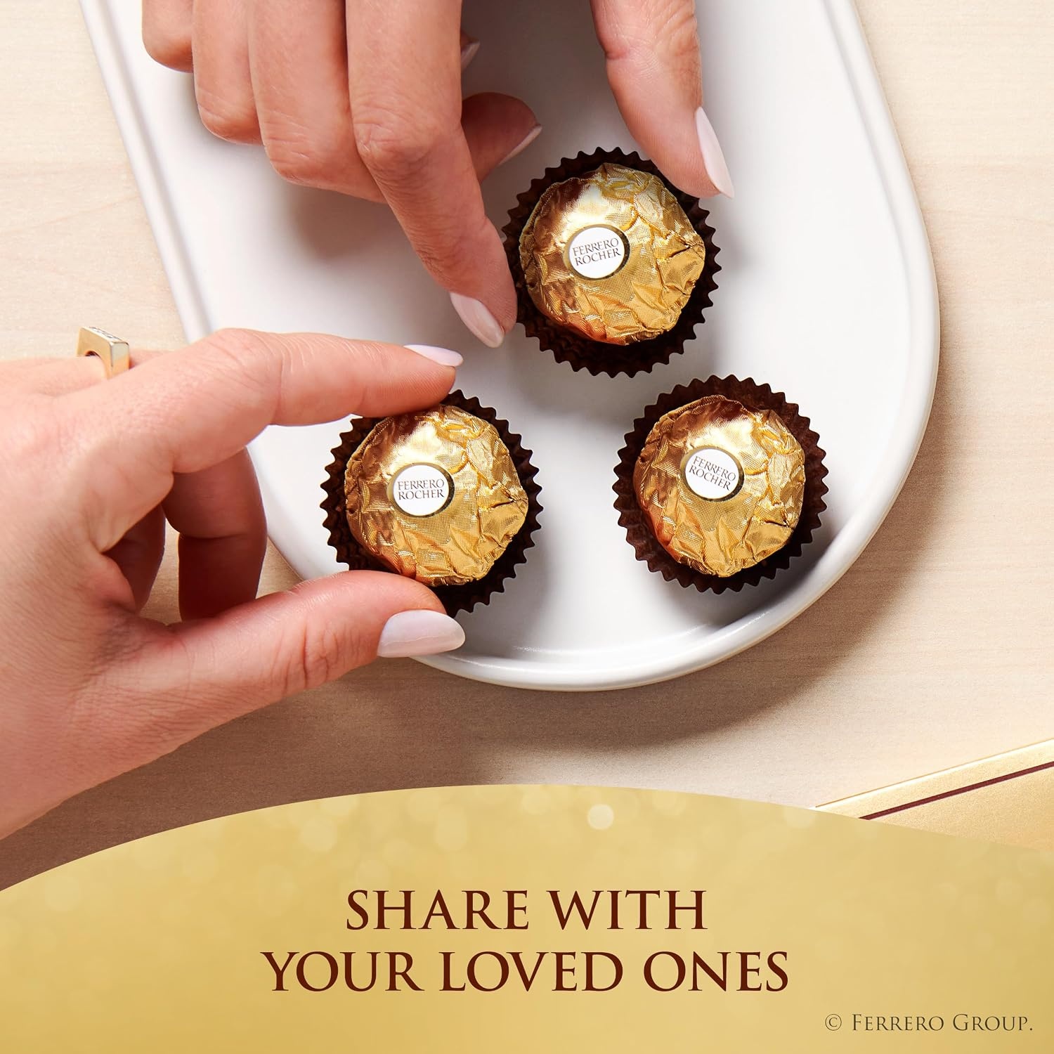 image:imageFerrero Rocher Hazelnut Milk Chocolate Gift Box 30 Count 132 oz