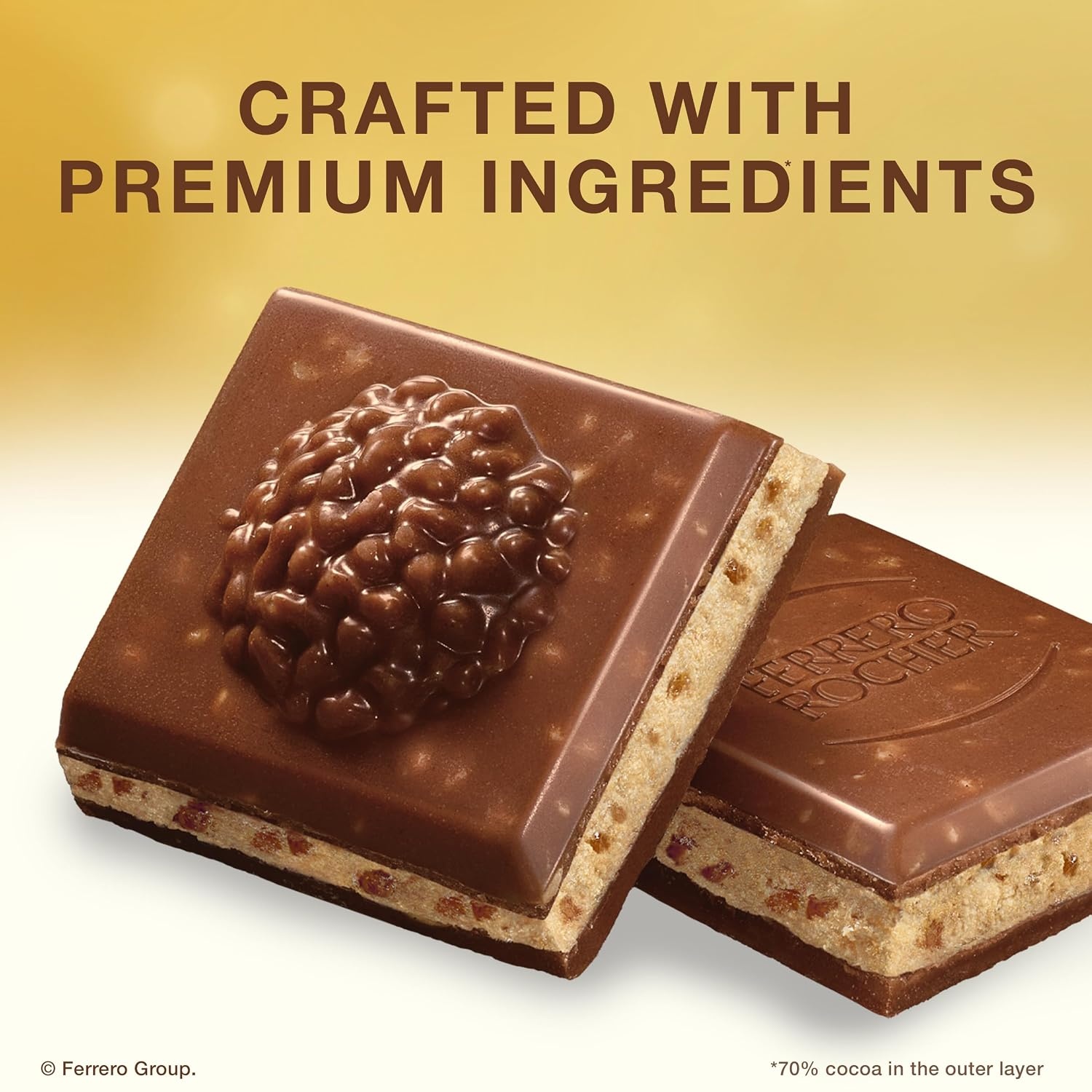 image:imageFerrero Rocher Milk Chocolate Hazelnut amp Pecan Bar 8 Count 31 oz Each