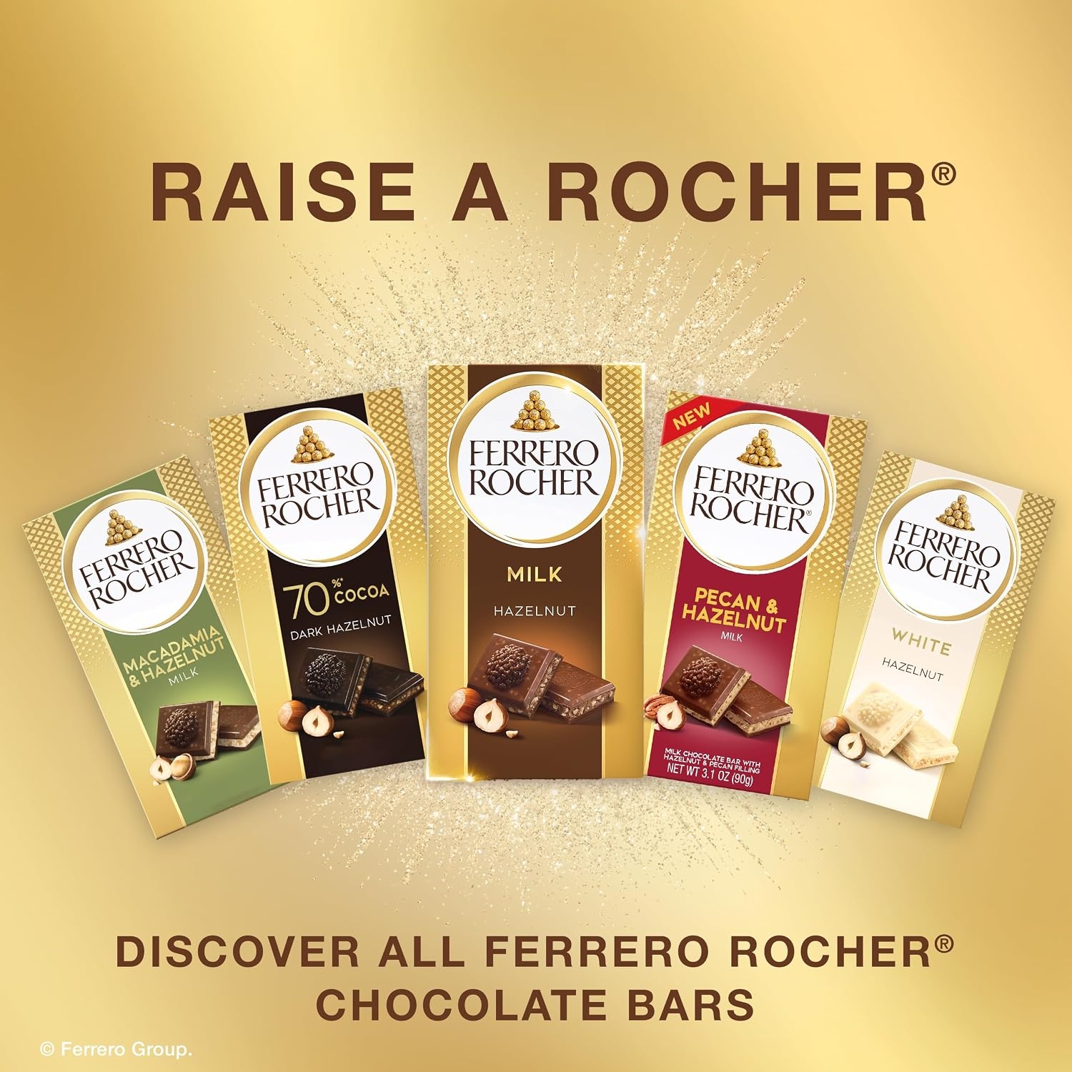 image:imageFerrero Rocher Milk Chocolate Hazelnut amp Pecan Bar 8 Count 31 oz Each