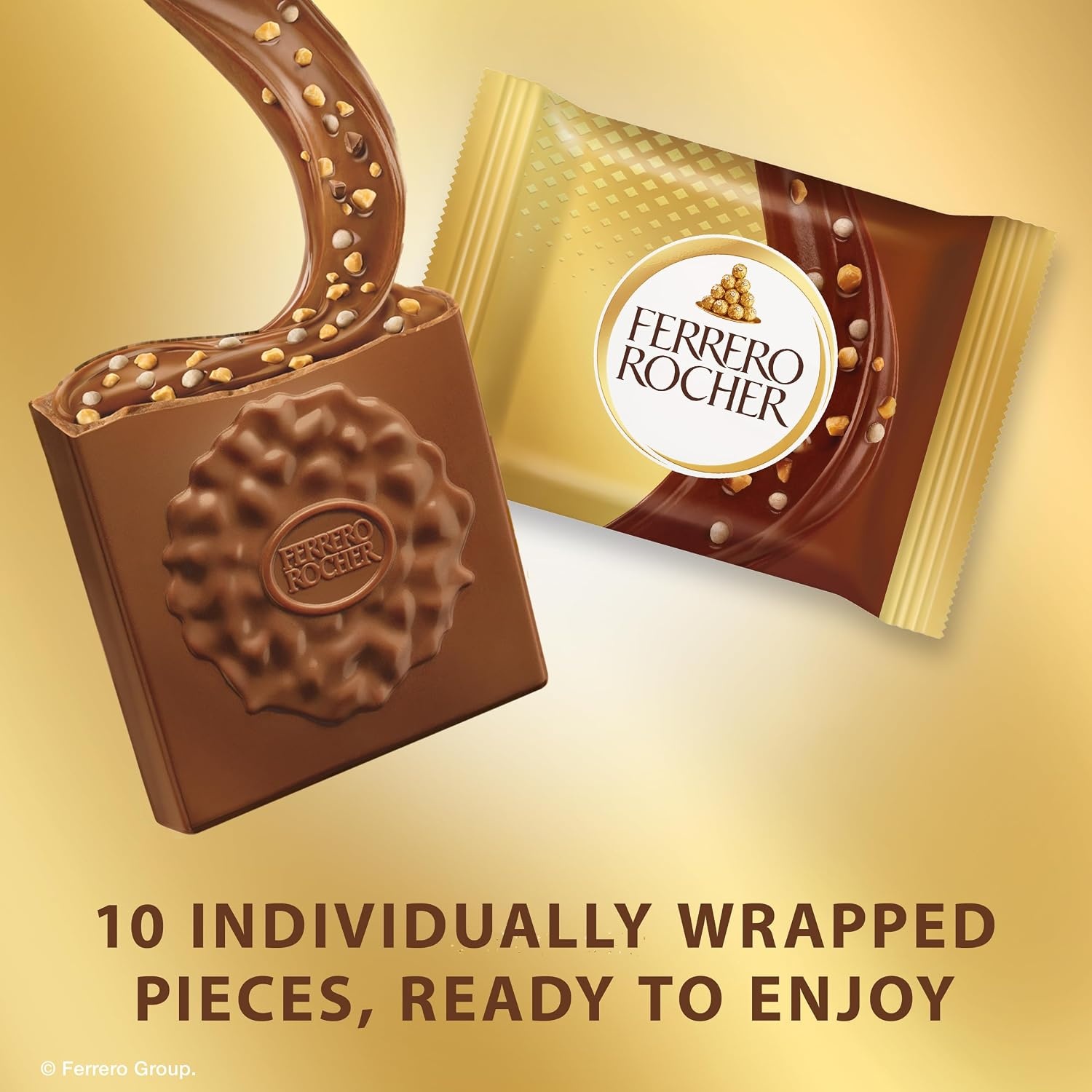 image:imageFerrero Rocher Milk Hazelnut chocolate squares 37 oz37 Ounce Pack of 2