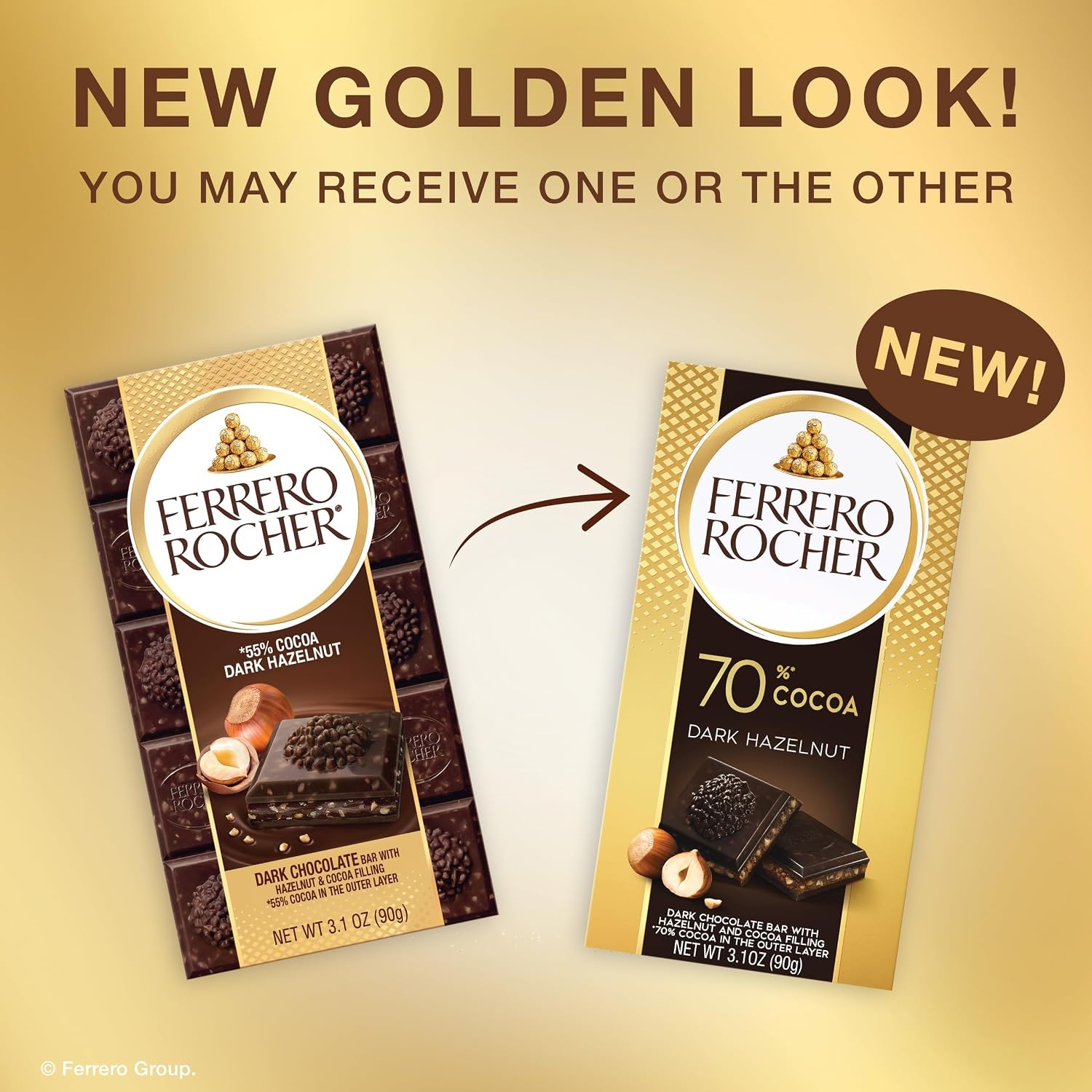 image:imageFerrero Rocher Milk chocolate bars Cocoa Hazelnut Filling 8 CtMilk Chocolate