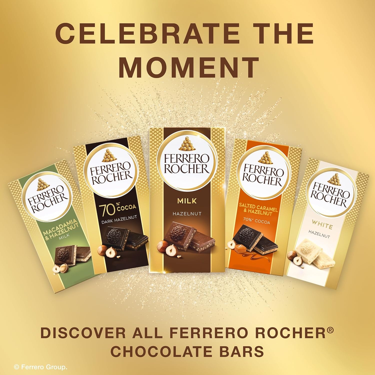 image:imageFerrero Rocher Milk chocolate bars Cocoa Hazelnut Filling 8 CtMilk Chocolate