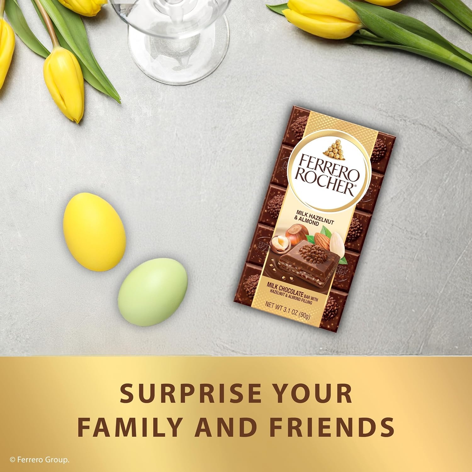image:imageFerrero Rocher Milk chocolate bars Cocoa Hazelnut Filling 8 CtMilk Chocolate