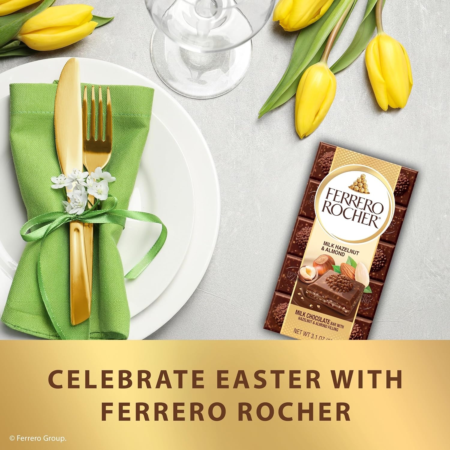image:imageFerrero Rocher Milk chocolate bars Cocoa Hazelnut Filling 8 CtMilk Chocolate