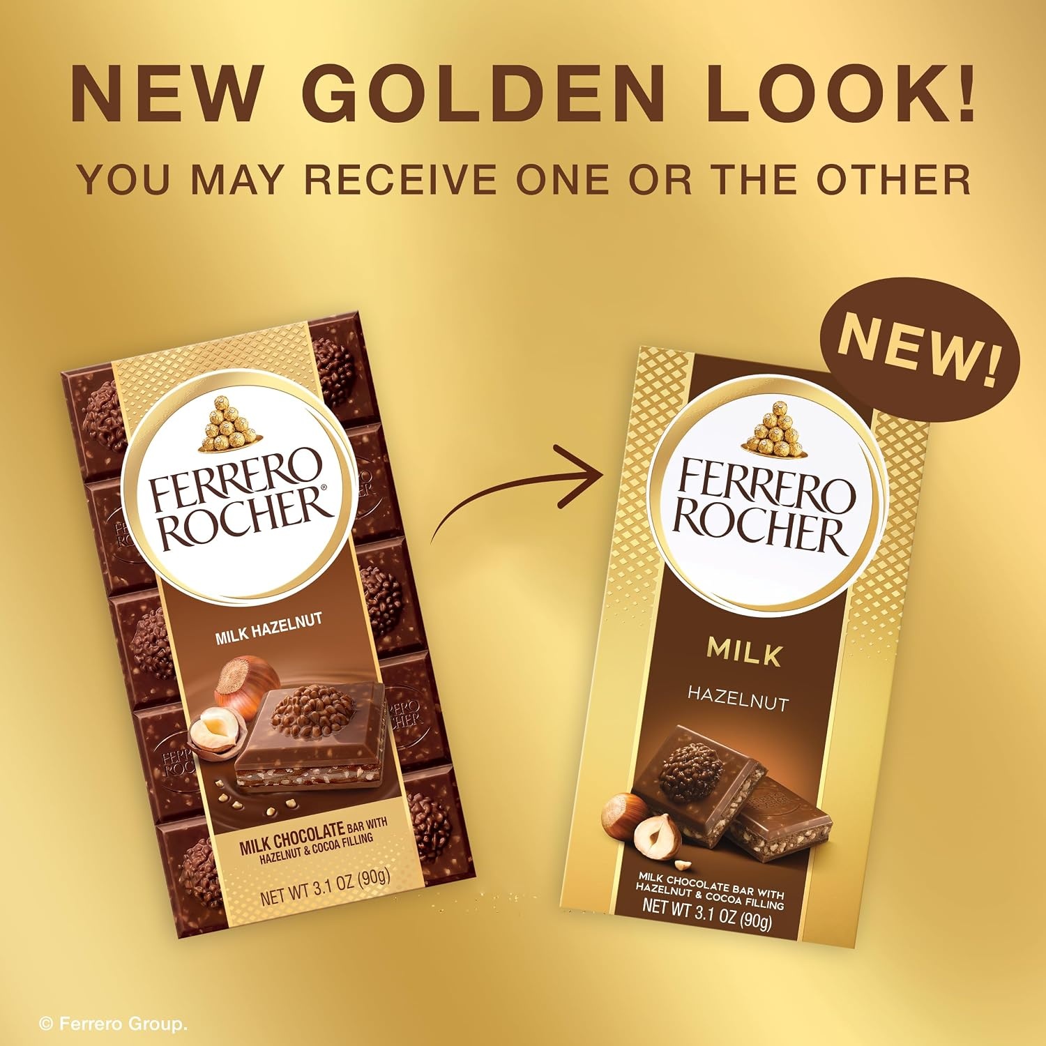 image:imageFerrero Rocher Milk chocolate bars Cocoa Hazelnut Filling 8 CtMilk Chocolate Hazelnut