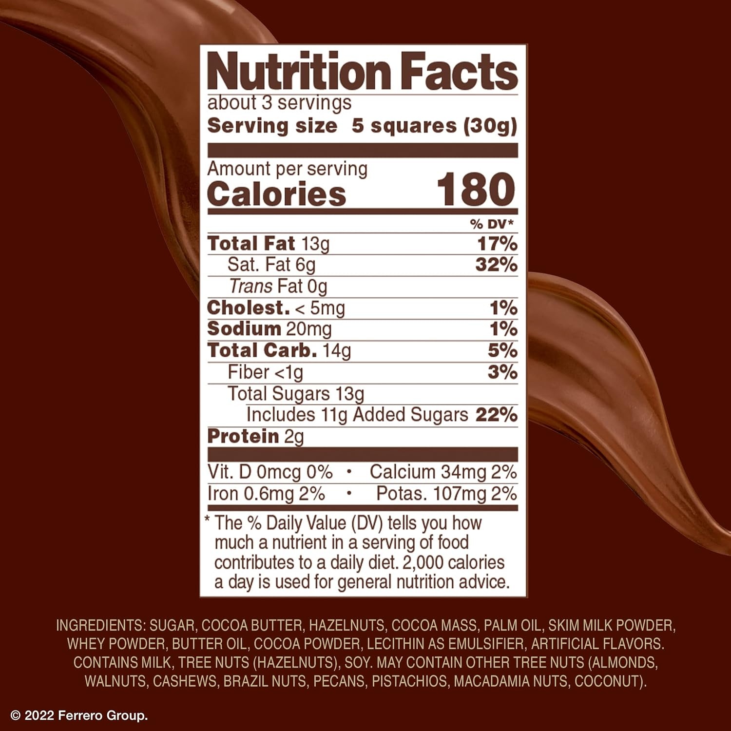 image:imageFerrero Rocher Milk chocolate bars Cocoa Hazelnut Filling 8 CtMilk Chocolate Hazelnut