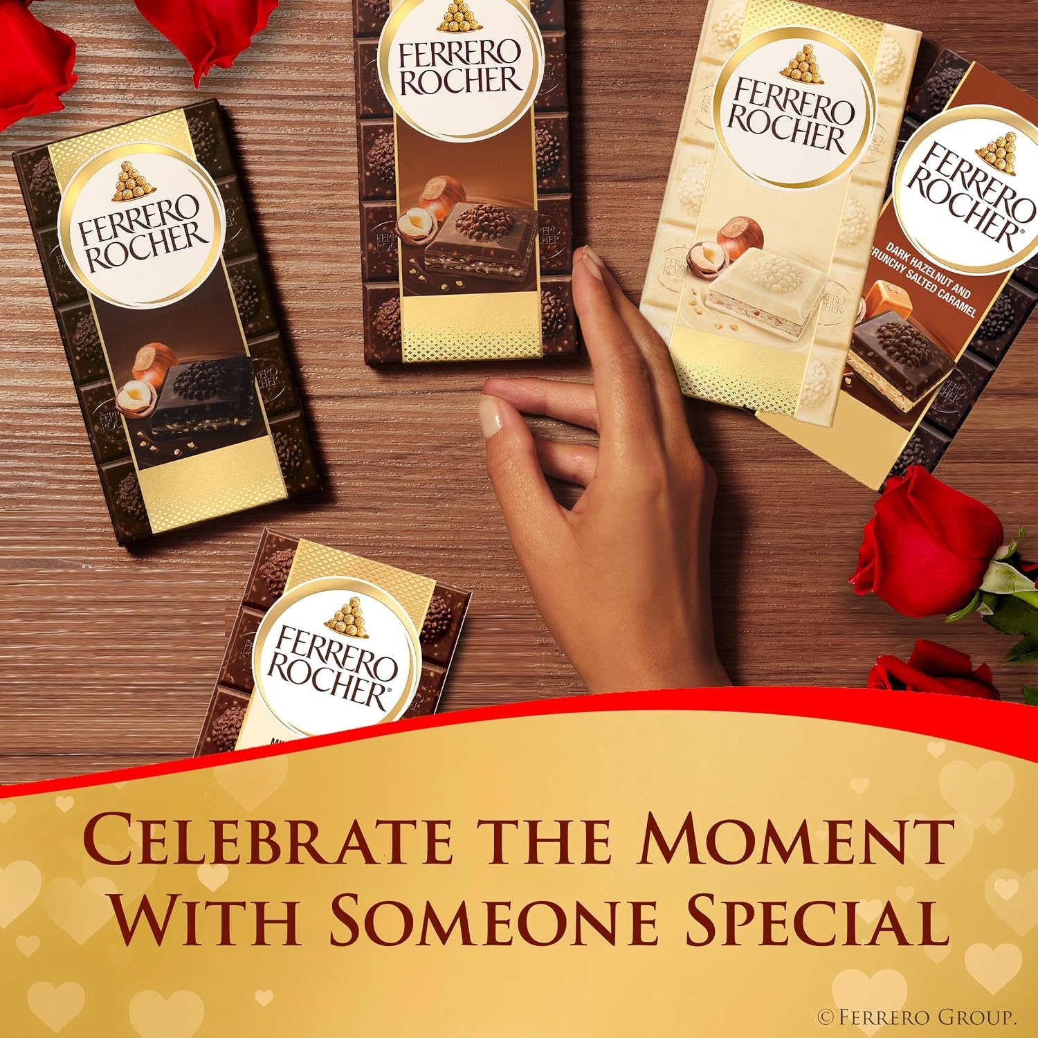 image:imageFerrero Rocher White chocolate bars Creamy Hazelnut Filling 8 Ct