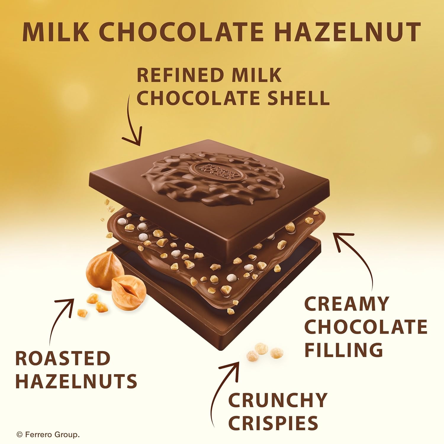 image:imageFerrero Rocher chocolate squares Assorted Chocolate Variety Pack 37 oz37 Ounce Pack of 1