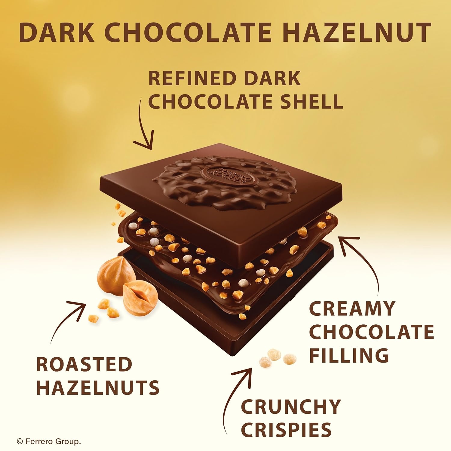 image:imageFerrero Rocher chocolate squares Assorted Chocolate Variety Pack 37 oz37 Ounce Pack of 1