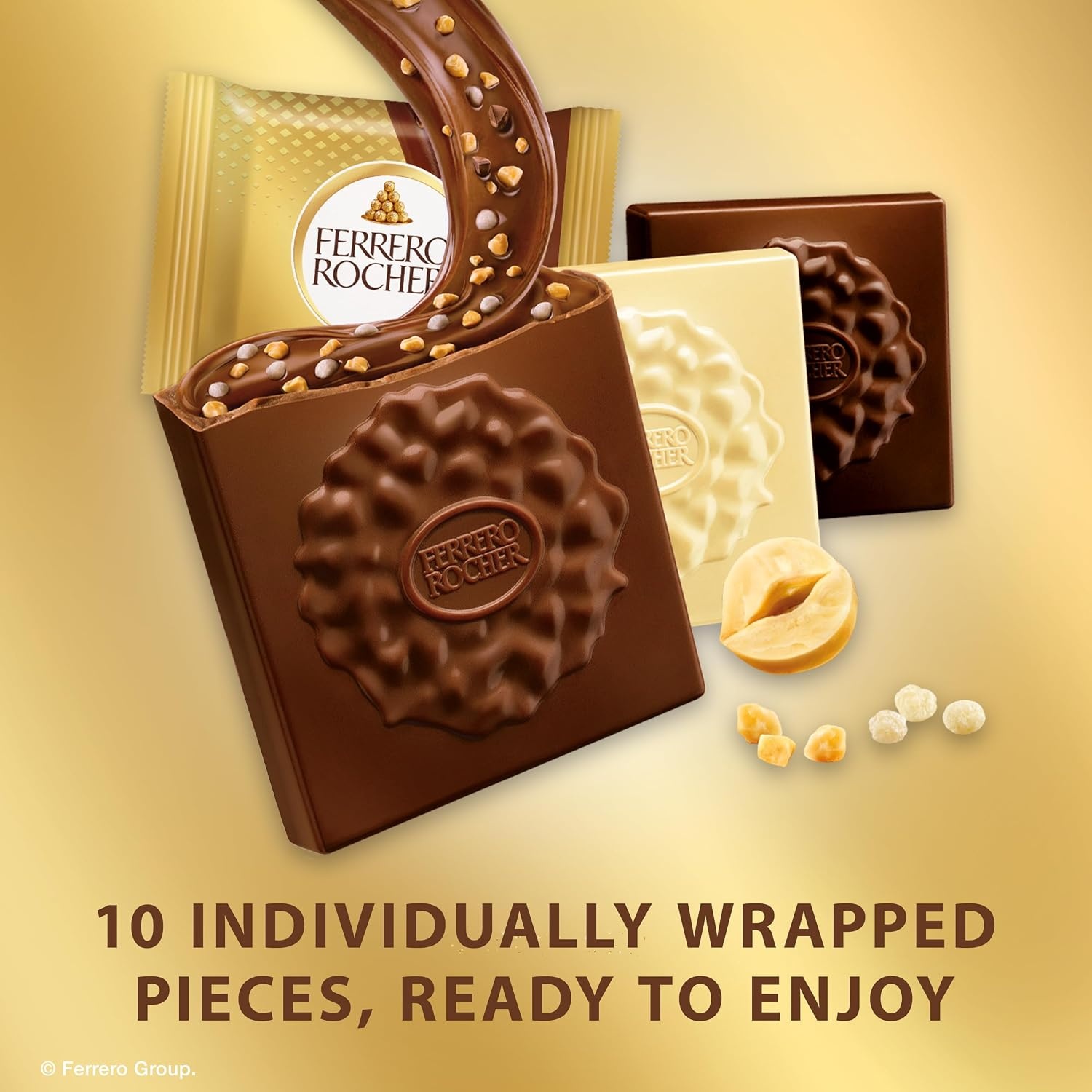 image:imageFerrero Rocher chocolate squares Assorted Chocolate Variety Pack 37 oz37 Ounce Pack of 2