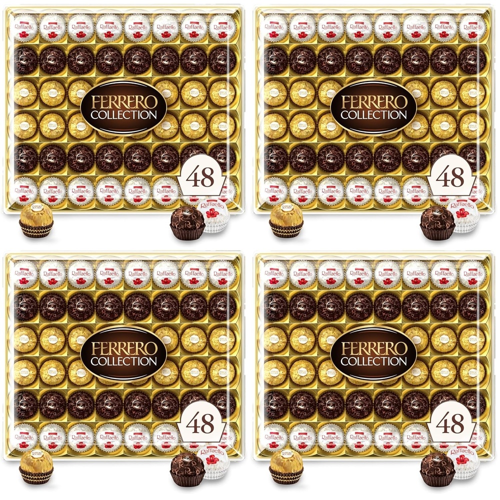 image:imageFerrero Collection Assorted Chocolate Candy Gift Box 48 Ct 182 oz48 Count Pack of 4