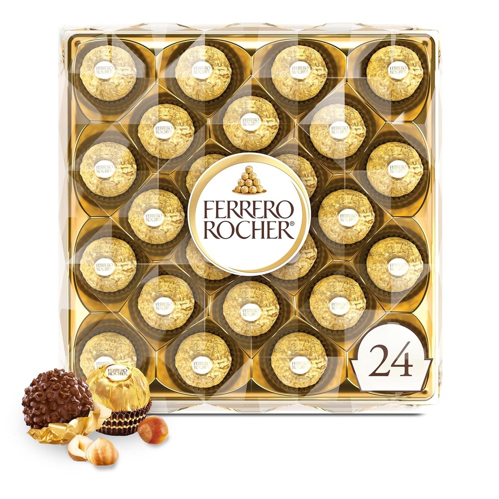 image:imageFerrero Rocher Chocolate Candy Hazelnut Milk Chocolates 24 Ct 106 oz24 Count Pack of 6