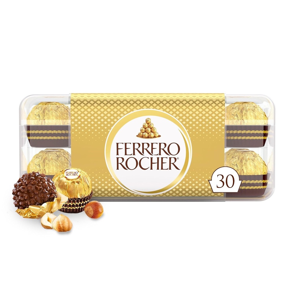 image:imageFerrero Rocher Hazelnut Milk Chocolate Gift Box 30 Count 132 oz