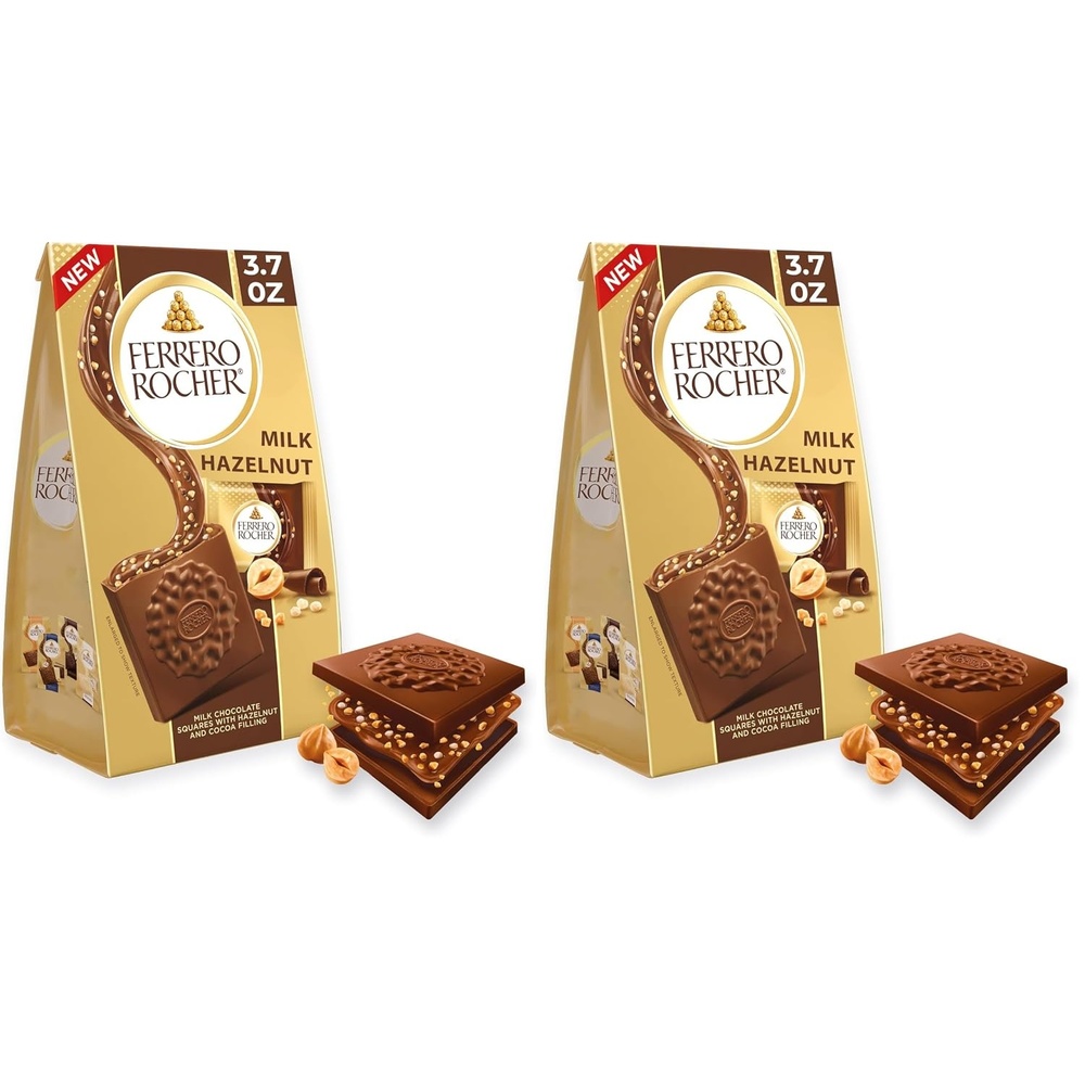 image:imageFerrero Rocher Milk Hazelnut chocolate squares 37 oz37 Ounce Pack of 2