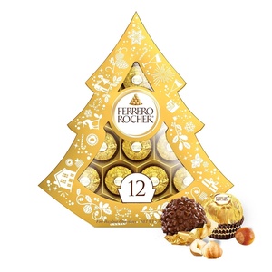 Ferrero Collection Assorted Chocolate Candy Gift Box, 12 Ct, 4.6 oz(Rocher Tree)