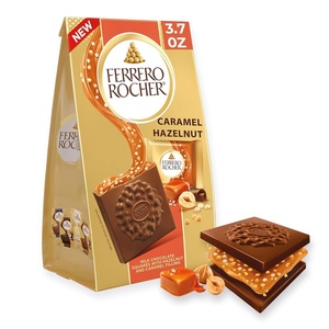 Ferrero Rocher Caramel and Hazelnut chocolate squares, 3.7 oz(1 Ounce (Pack of 1))