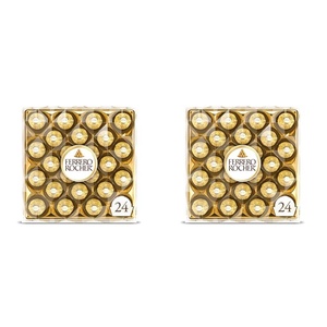 Ferrero Rocher Chocolate Candy, Hazelnut Milk Chocolates, 24 Ct, 10.6 oz(24 Count (Pack of 2))