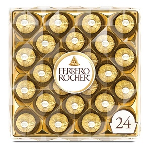 Ferrero Rocher Chocolate Candy, Hazelnut Milk Chocolates, 24 Ct, 10.6 oz(24 Ounce (Pack of 1))