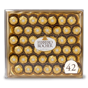 Ferrero Rocher Chocolate Candy, Hazelnut Milk Chocolates, 42 Ct, 18.5 oz(42 Count)