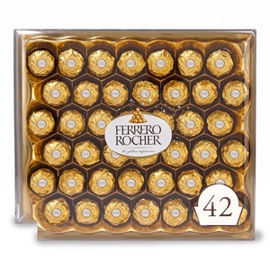 Ferrero Rocher Chocolate Candy, Hazelnut Milk Chocolates, 42 Ct, 18.5 oz(42 Count (Pack of 2))